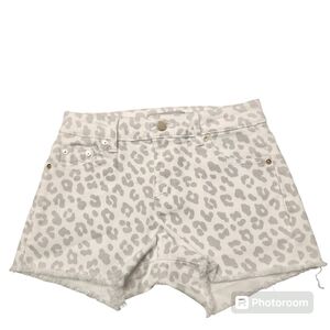 TRACTR Leopard Print Fray Hem Shorts Sz. 8 (Girls)